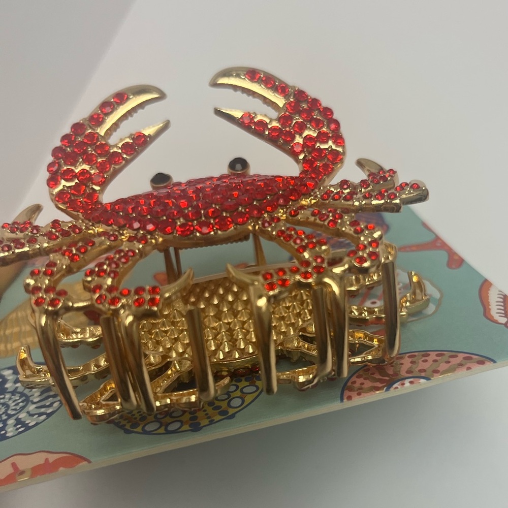 NWT ⚜️🦀⚜️ Piper K gorgeous red crab hair claw clip - Picture 5 of 13